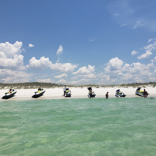 jet skis on shell island